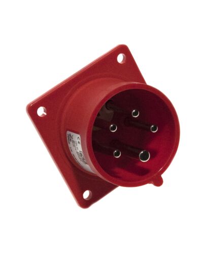5P CEE Chassis Fasevender  - 16A, Han, Rød, 70 x 70mm