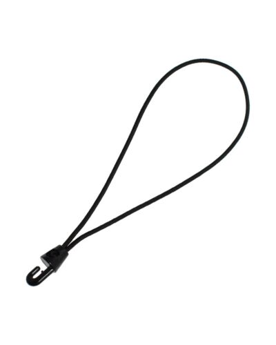 Bungee Cord 4 mm. Sort 25cm.
