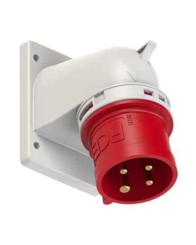 PCE CEE 4P 16A, Han, Flange Vinkel, Rød, IP44