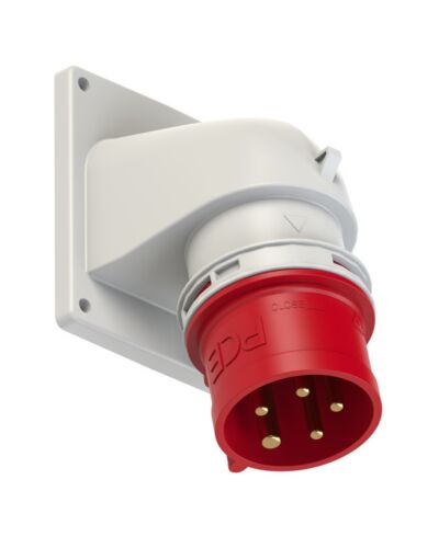 PCE CEE 5P 32A, Han, Flange Vinkel, Rød, IP44