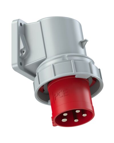 PCE CEE 5P, 63A, Han, Vægmontage, rød, IP67