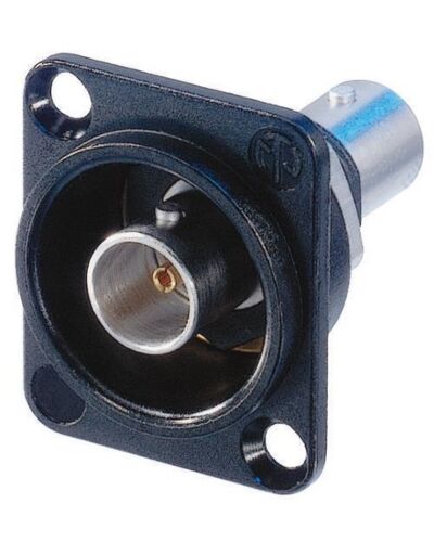 Neutrik NBB75DFI-B BNC Chassis Connector - 75 OHM ISO, Sort