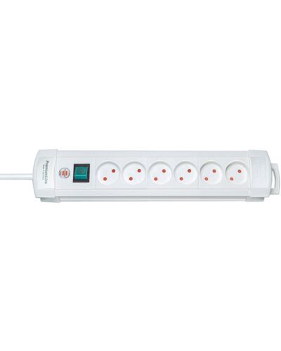 Stikdåse DK Stik U/Jord m. 6 Udtag 3M Kabel - Hvid