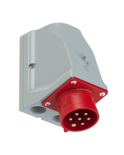 7P CEE Stik - 32A, Han, Rød, IP44, Vægmonteret