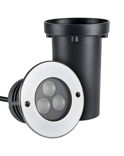 ProLED Nedgravningsspot, Inground 3R Mono, Varm Hvid (3.000K), Ø108, IP67, 24v