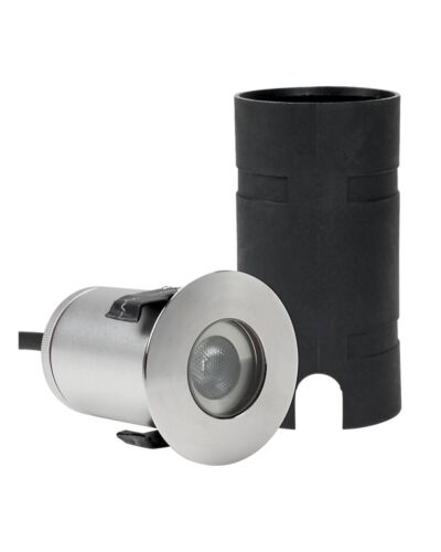 ProLED nedgravningsspot, 2w LED Inground Alpha R, Ø55, IP67, 24v, 25°