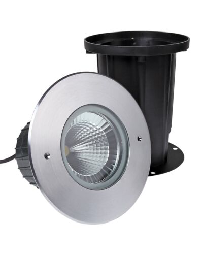 ProLED Nedgravningsspot, 19W Inground COB18 R Mono, Varm Hvid (3.000K), Ø210, IP67, 24V, 25°