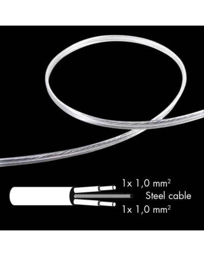 ledning med indbygget stålwire