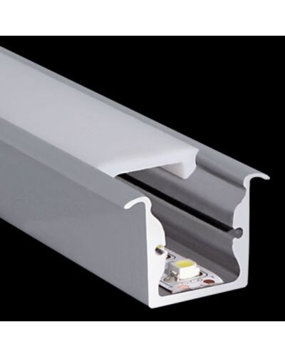 Aluminium Skinne 2 Meter - S-Line Rec - Til PROLED Flex Strips, Flere farver