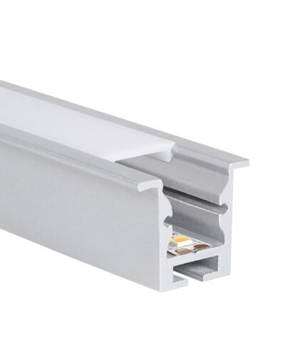 Aluminium Skinne 2 Meter - S-Line Rec 24 ST - Til PROLED Flex Strips, Flere Farver