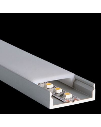 Aluminium Skinne 2 Meter - M-Line Extra Low - Til PROLED Flex Strips, flere farver