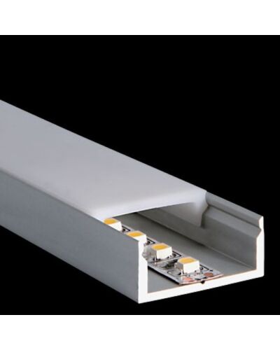 Aluminium Skinne 2 Meter - M-Line Extra Low 10 - Til PROLED Flex Strips, flere farver