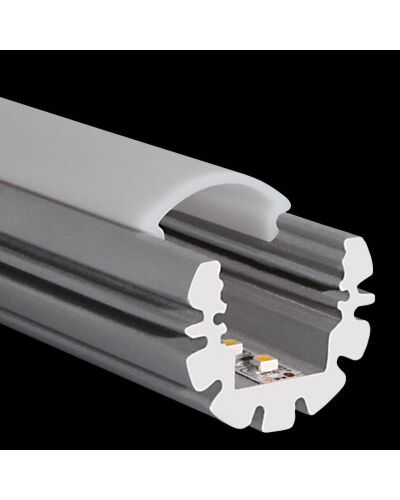 Aluminium Skinne 2 Meter - M-Line Circle - Til PROLED Flex Strips