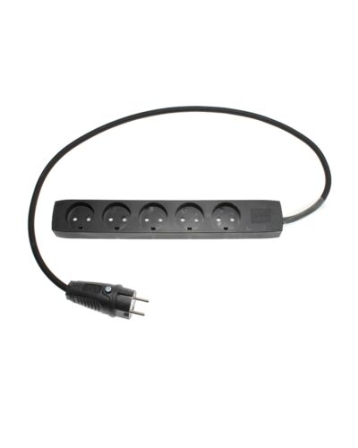 Adaptor Schuko han -> DK/J 5 Stikdåse, 1 meter 