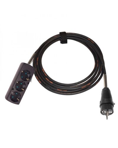 Schuko Forlængerkabel -> 3 Stikdåse, Flere Længder 1-30m