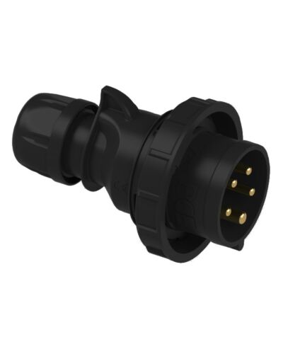 5P CEE Stik - 16A, Han, Sort, IP67