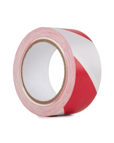 Advarselstape - Rød/Hvid 50mm x 33m