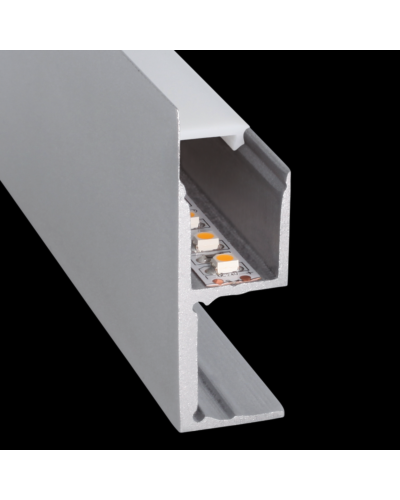 Aluminium Skinne 2 Meter - S-Line Wall Square - Til PROLED Flex Strips, flere farver