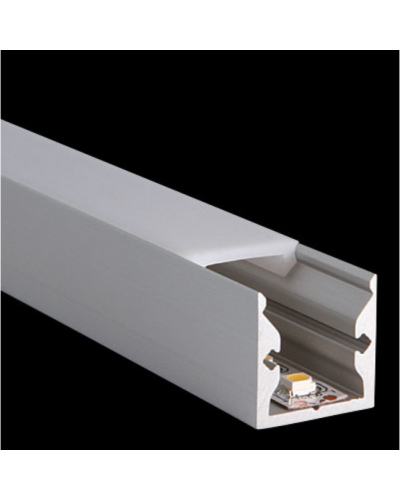 Aluminium Skinne 2 Meter - S-Line Standard - Til PROLED Flex Strips, flere farver