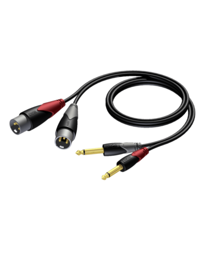 PROCAB CLA708 2 x XLR male - 2 x 6.3 mm Jack male mono
