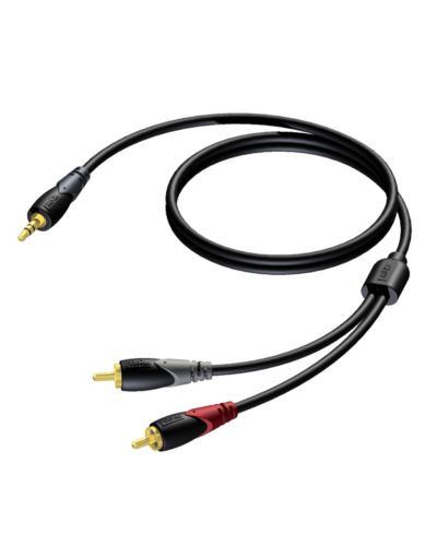 PROCAB CLA711/5 3.5 mm Jack male stereo - 2 x RCA/Cinch male, 1,5 - 20 meter