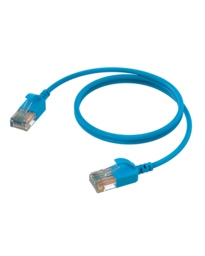PROCAB CSD560 Netværkskabel Slimline CAT6A, RJ45, U/UTP, Blå, Flere Længder