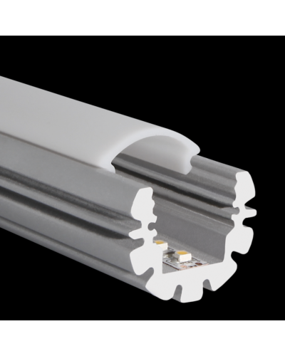 Aluminium Skinne 2 Meter - M-Line Circle - Til PROLED Flex Strips, Flere farver