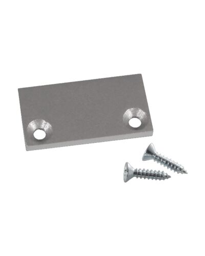 End cap til aluminium skinne - M-Line Extra Low 24 med flat cover, flere farver