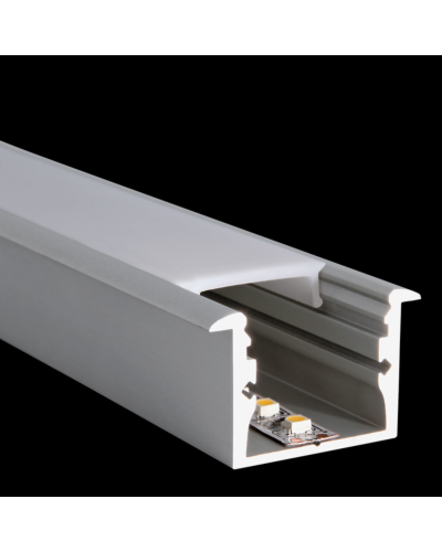 Aluminium Skinne 2 Meter - M-Line Rec - Til PROLED Flex Strips, flere farver