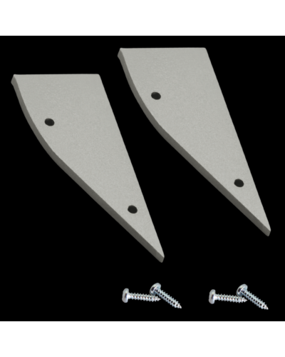 End Cap til Aluminium Skinne - S-Line Wall med Flat cover, Sæt, Hvid