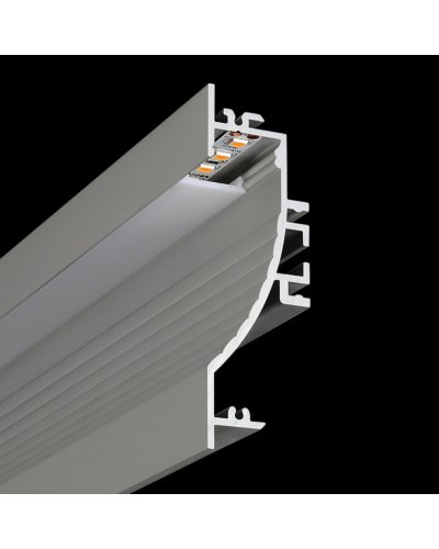 Aluminium Skinne 2 Meter - S-Line Wave - Til PROLED Flex Strips