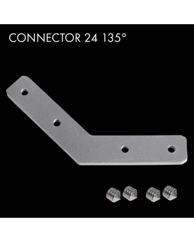 Samlestykke 135° for Aluminium profiler i 24 serien