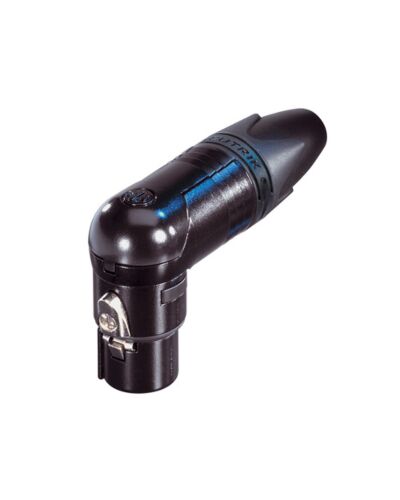 Neutrik NC5FRX-B 5P XLR Vinkel Kabelstik - Hun, Sort, Guld kontakt