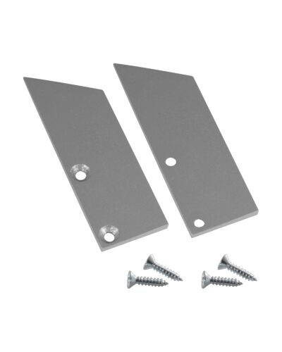 End Cap til Aluminium Skinne - S-Line Wall Square Med Flat Cover, flere farver