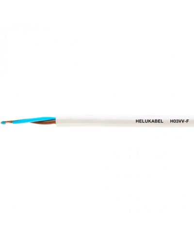PVC Kabel Helukabel - 2x0,75mm², H03VV-F, hvid