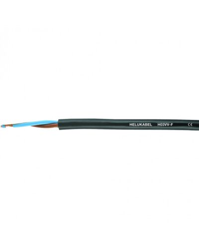 PVC Kabel Helukabel - 2x0,75mm², H03VV-F, sort