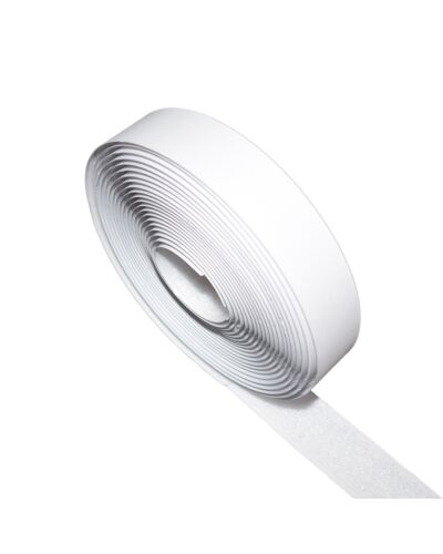 Selvklæbende burrebånd, 20mm x 4m, Hvid, Hook