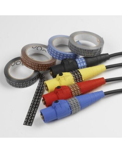 Opmærkningstape 4 forskellige "L1, L2, L3 og NUL", 25mm x 33m