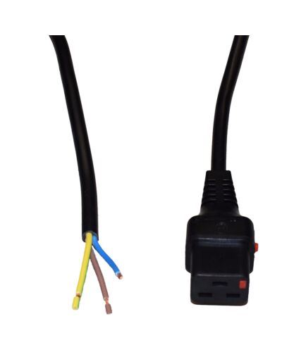 Apparatkabel Løs ende -> IEC Lock C19, 2M
