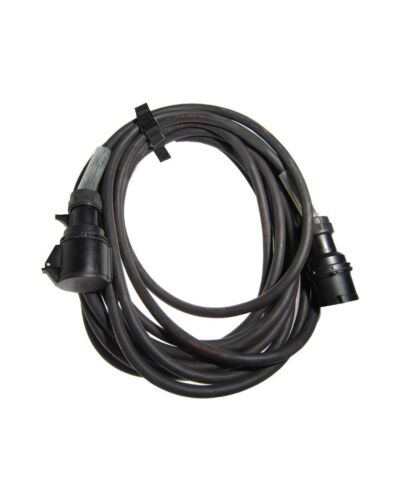 3P CEE Kraftkabel - Sort med sorte stik - 32A - 3x6mm²