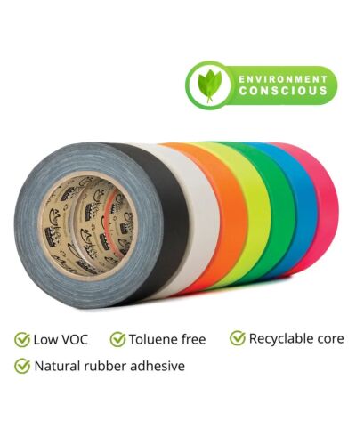 Miljøvenlig Gaffatape, Magtape ultra mat, 25mm x 25m, Flere farver