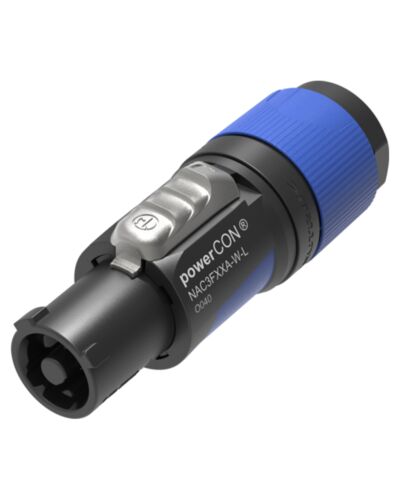 Neutrik NAC3FXXA-W-L Powercon Kabelstik - Hun, Sort/Blå, Large, Ø10-16 mm
