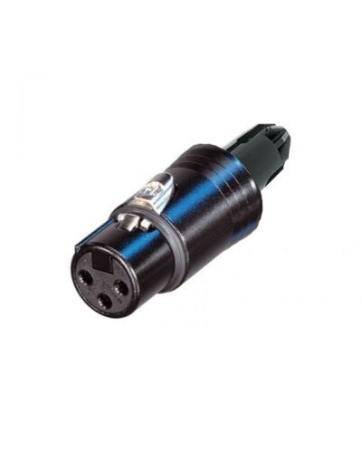Neutrik NC3FXX-WOB-BAG 3P XLR Kabelstik U/bagstykke, Hun, Sort