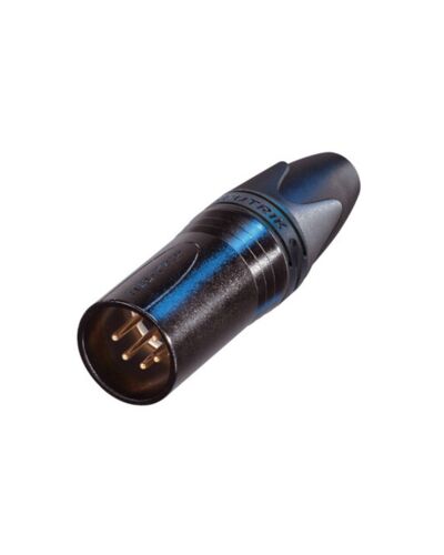 Neutrik NC5MXX-B-D -BULK- 5P XLR Kabelstik - Han, Guldkontakter, Sort