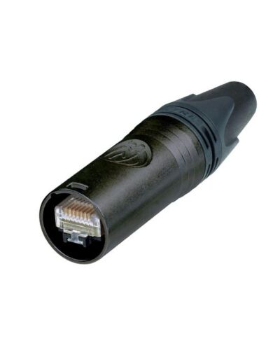 Neutrik XLR RJ45 CAT6A Han kabelstik Sort, For insulation > 1.1 mm