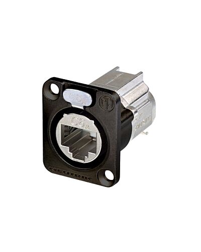 Neutrik XLR RJ45 CAT6A Hun Chassis for crimp montering, Sort