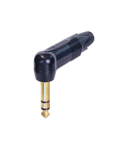 Neutrik NP3RX-B Jackstik Stereo Vinkel Han, Sort, 1/4, 6,3 mm, gold contacts