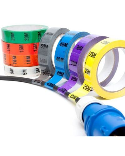 Opmærkningstape til fx kabler, 24mm x 33m