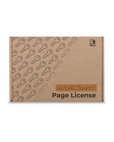 AUDAC SL-PAGE1, AUDAC Touch™ Page