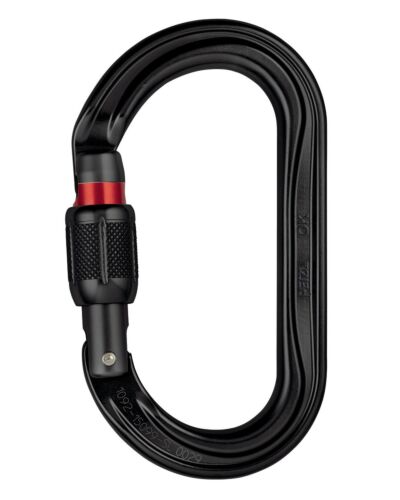 Petzl Karabin OK Screw Lock, Sort